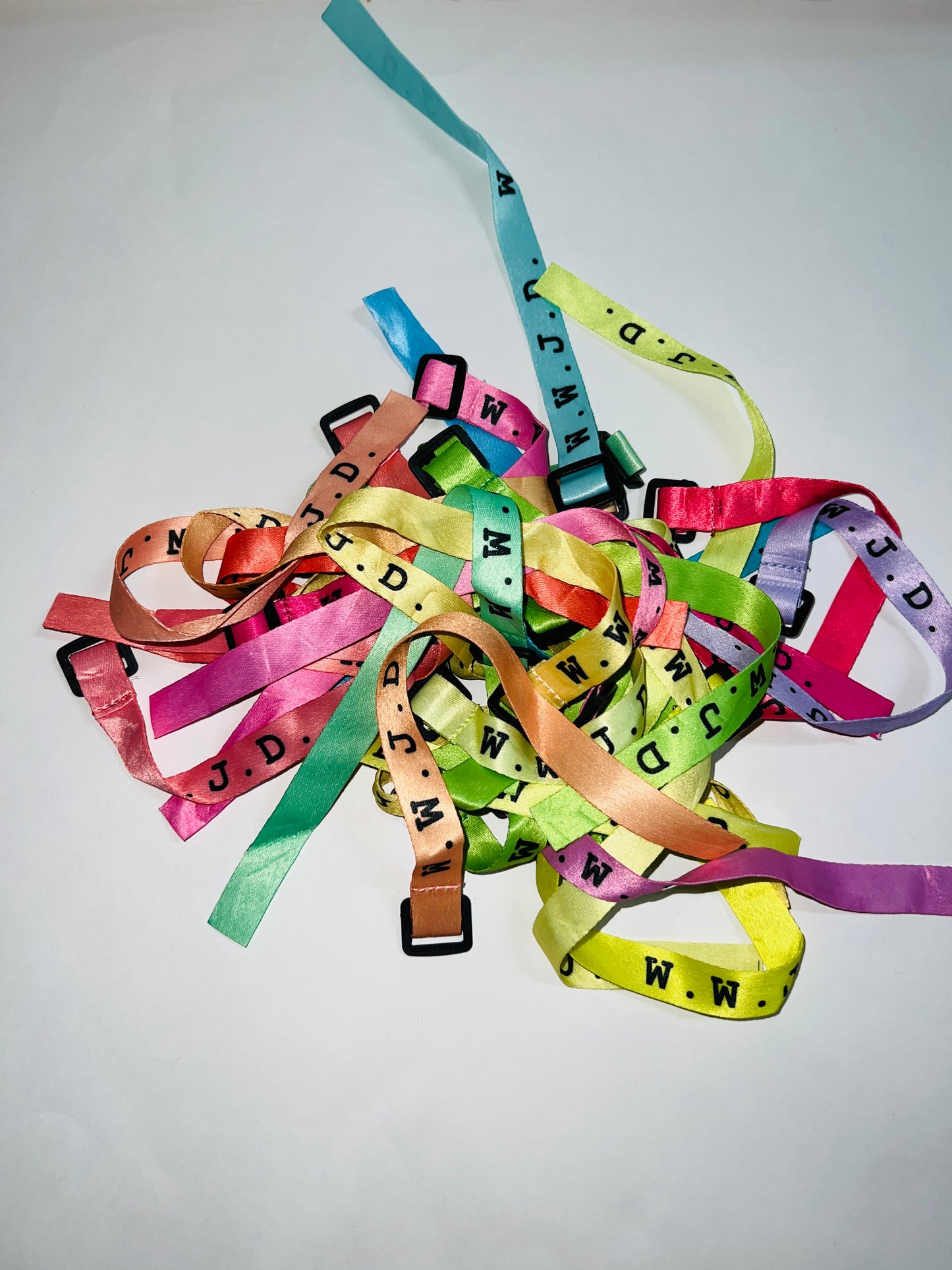 WWJD Webbing Spring Colored Bracelets