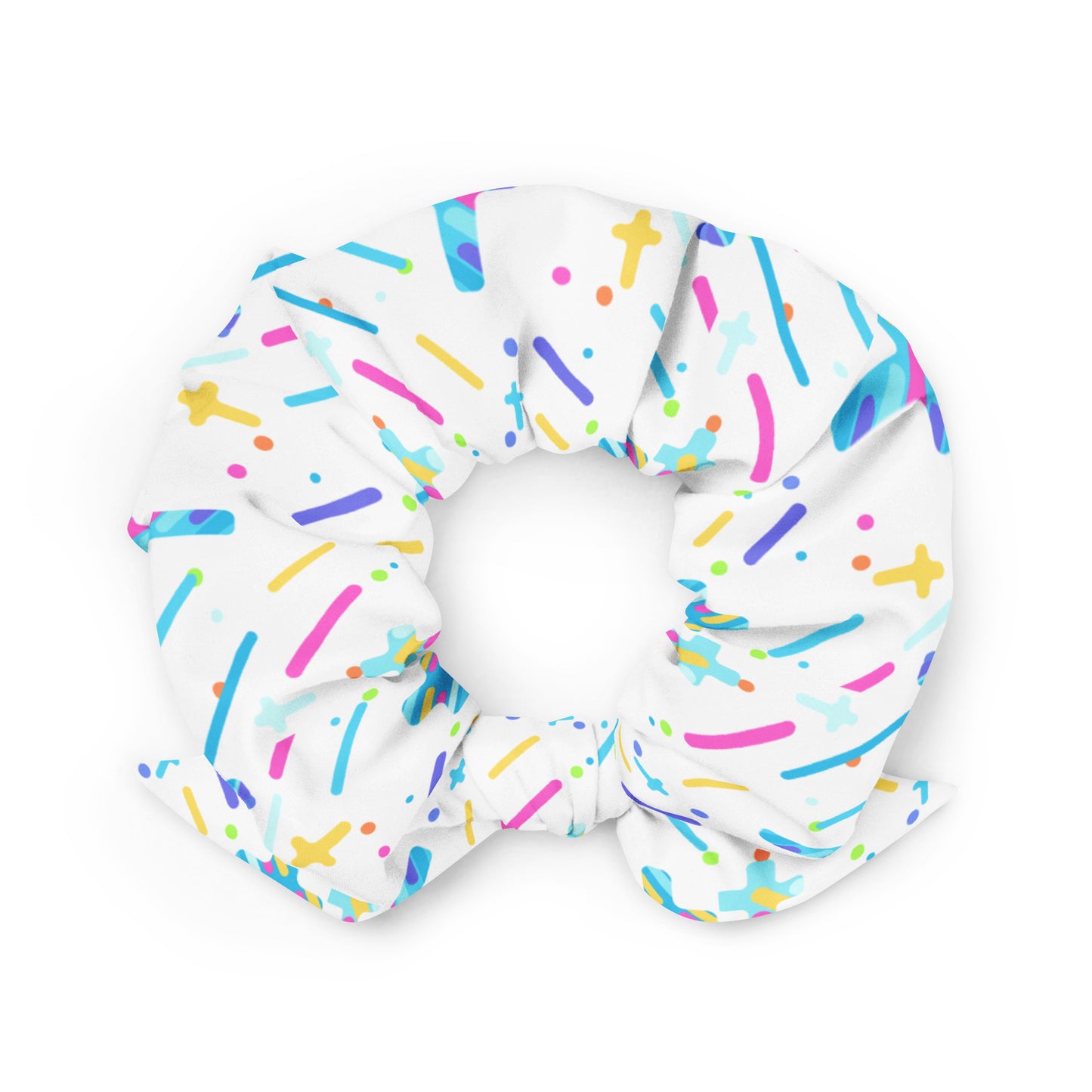 Neon Cross Recycled Scrunchie