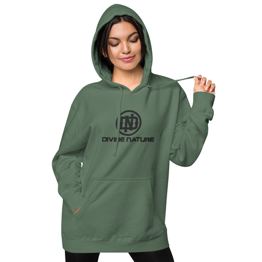 Unisex  Divine Nature  Embroidered Pigment-Dyed Hoodie - Divine Nature Clothing